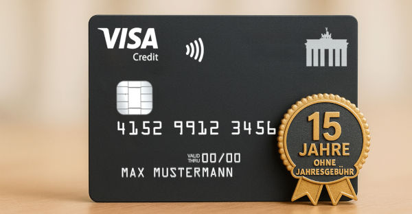 Karte mit Jubiläumsabzeichen